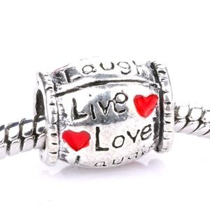 Live Laugh Love Quote Charm For Bracelet